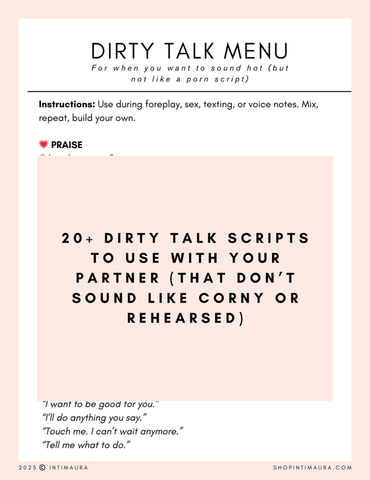 Free Guide: Dirty Talk Menu