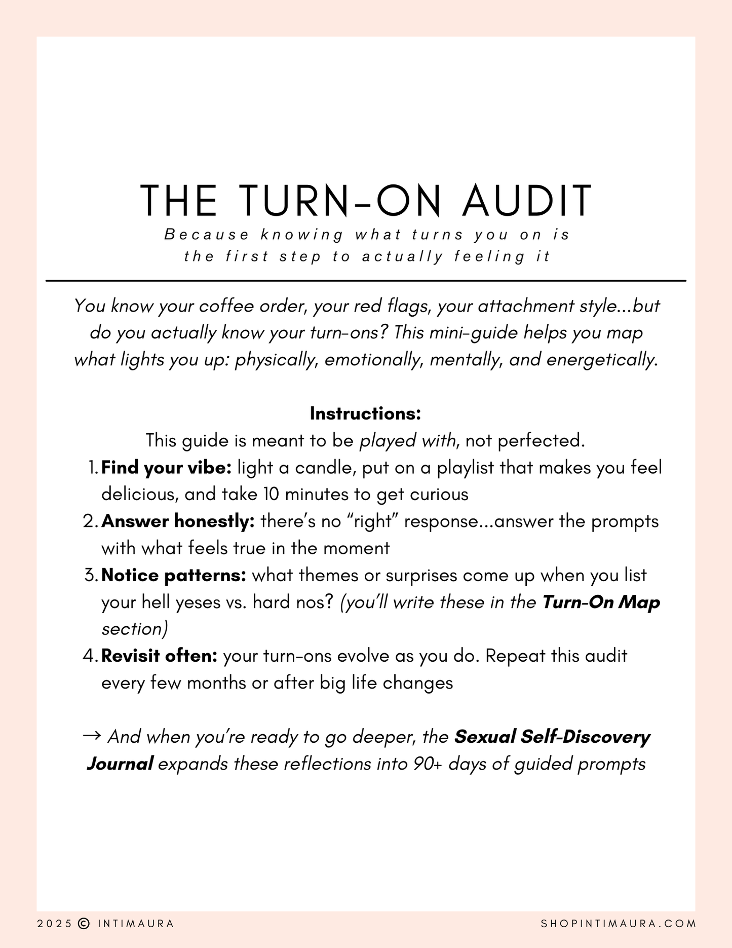 Free Guide: The Turn-On Audit