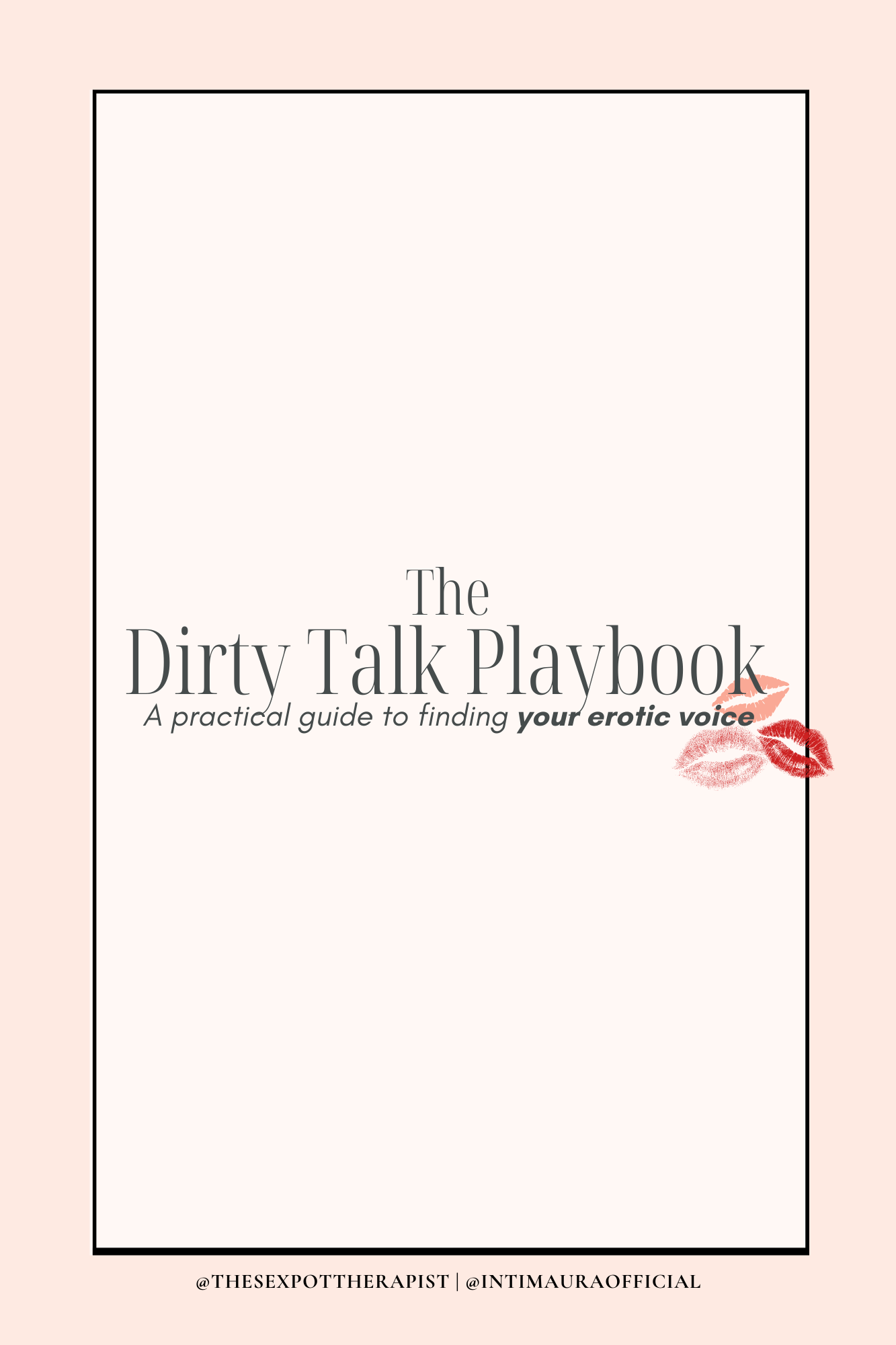 The Dirty Talk Playbook